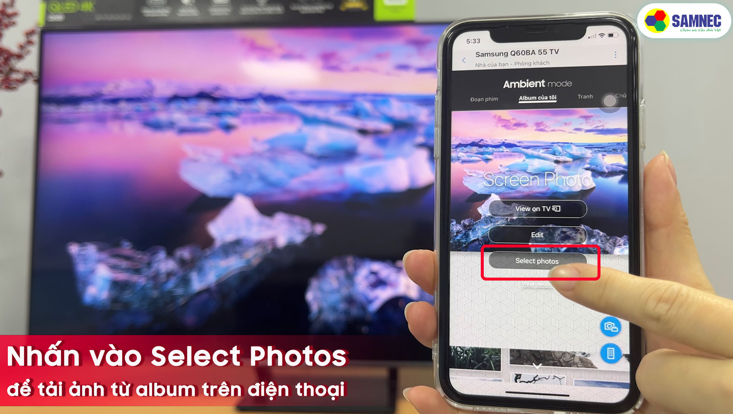 gửi ảnh lên tivi