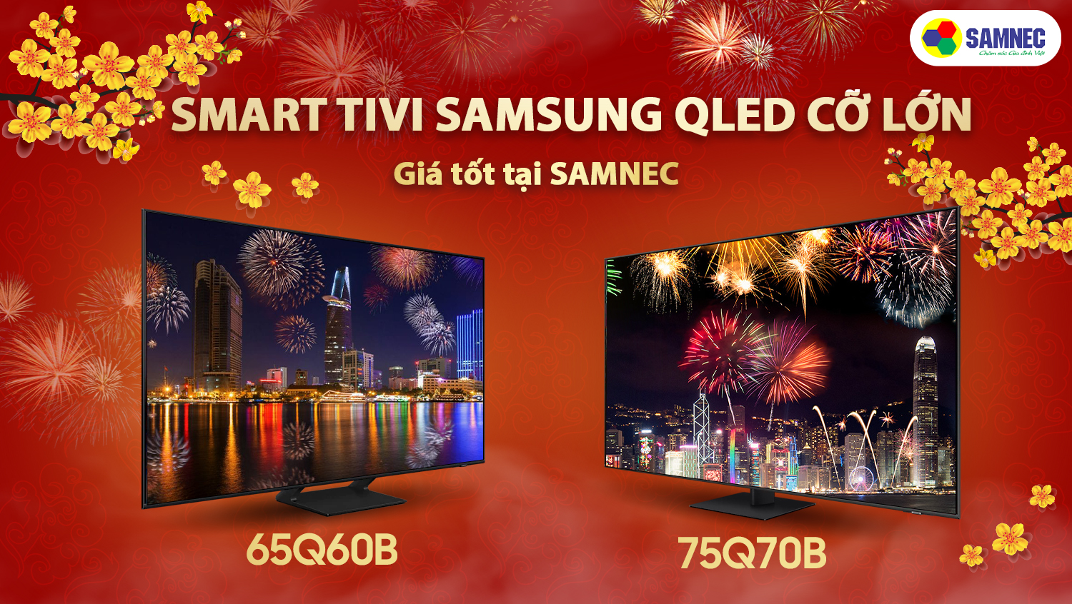 Smart tivi Samsung Qled cỡ lớn bán chạy giá tốt tại Samnec