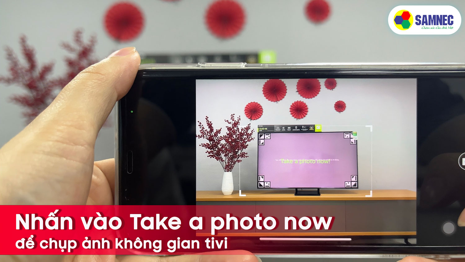 Chụp ảnh từ điện thoại vào tivi