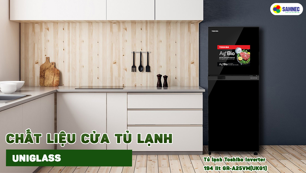tủ lạnh có cánh cửa bằng chất liệu Uni-Glass