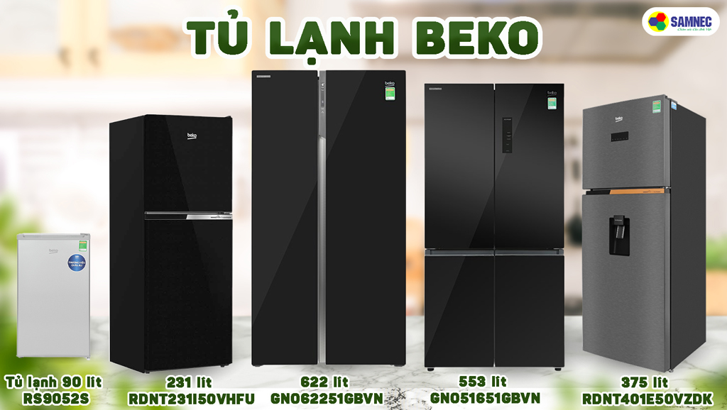 Tủ lạnh Beko đến từ Thái Lan có đa dạng kích thước
