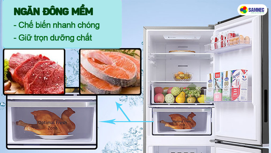 Ngăn đông mềm trên tủ lạnh Panasonic
