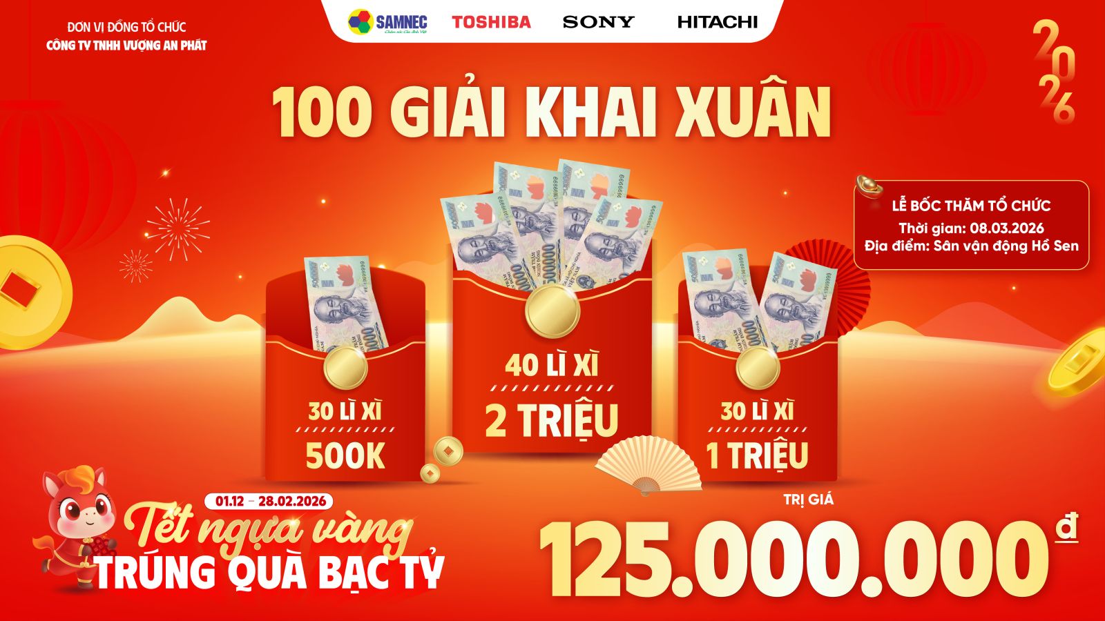 SAMNEC tặng ngay 100 lì xì may mắn