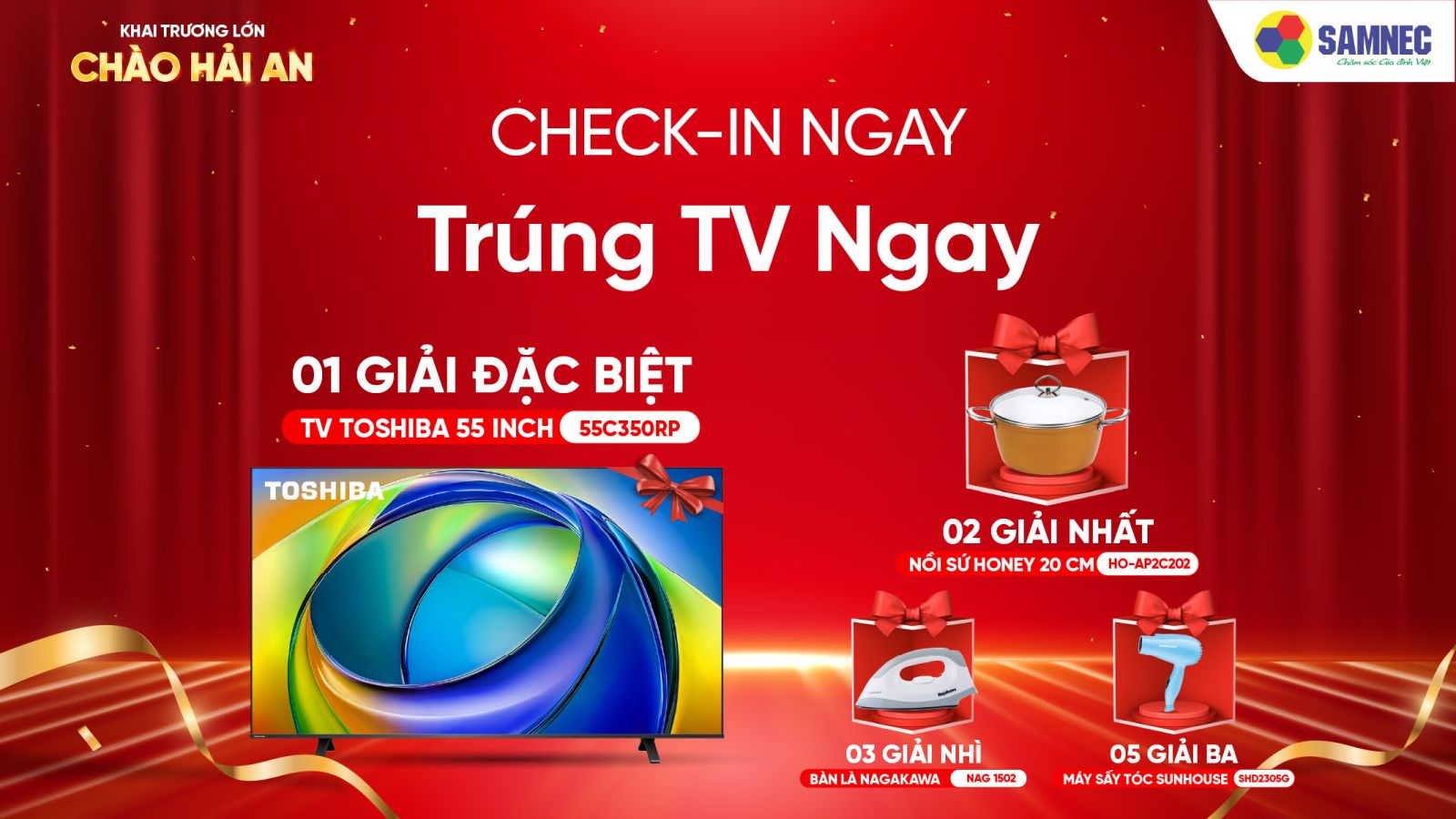  Check in ngay – Trúng Tivi ngay