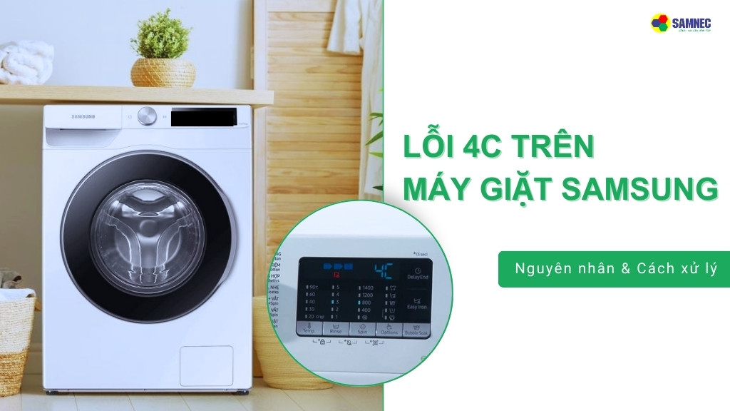 lỗi 4C trên máy giặt Samsung