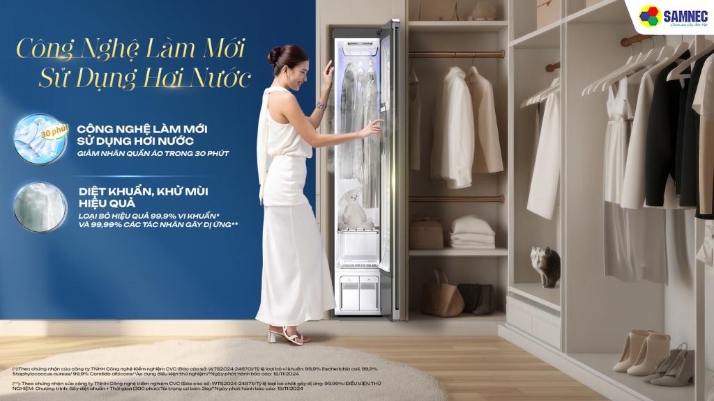 Trang bị công nghệ làm mới sử dụng hơi nước