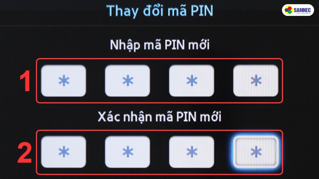 Đặt mã PIN cho tivi Samsung