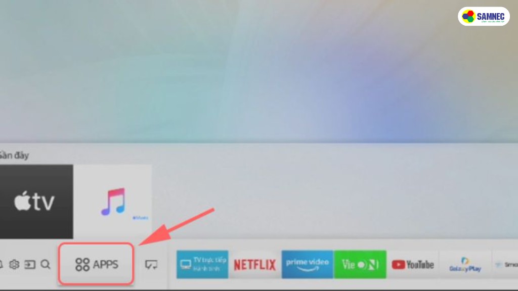 Bước 2: Vào mục Apps (Ứng dụng).
