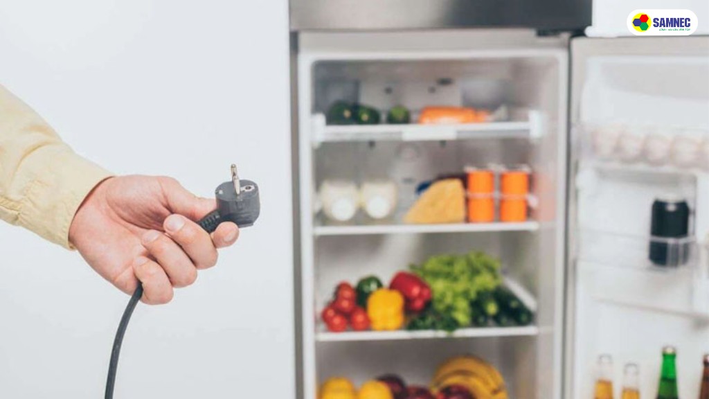 Ngắt nguồn điện và bỏ thực phẩm ra ngoài