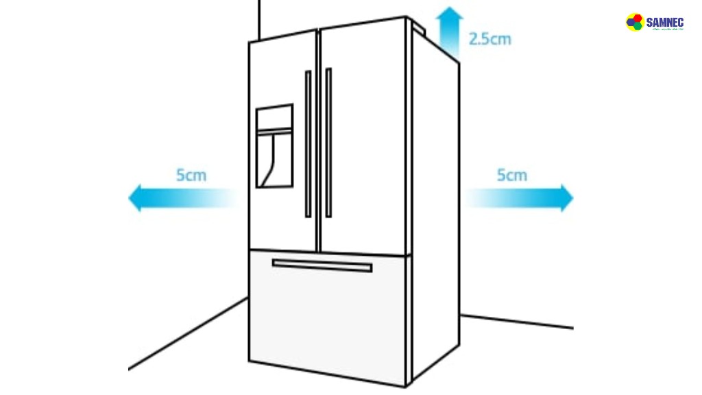 Khoảng cách giữa tủ lạnh và tường