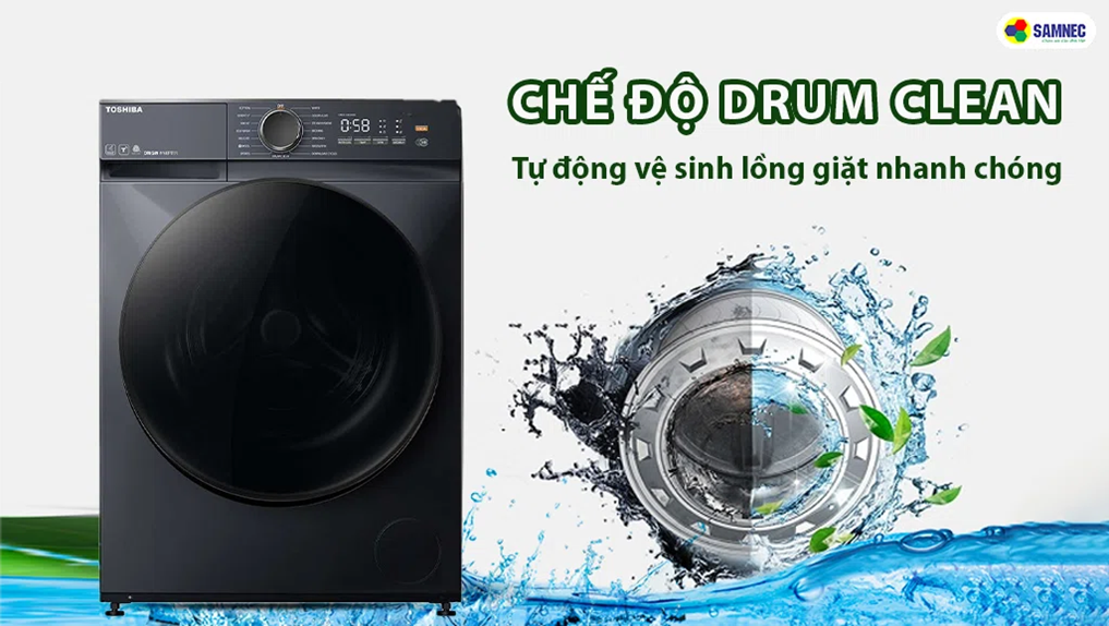 Máy giặt Toshiba TW-T21BU115UWV có chế độ Drum Clean tự vệ sinh lồng giặt
