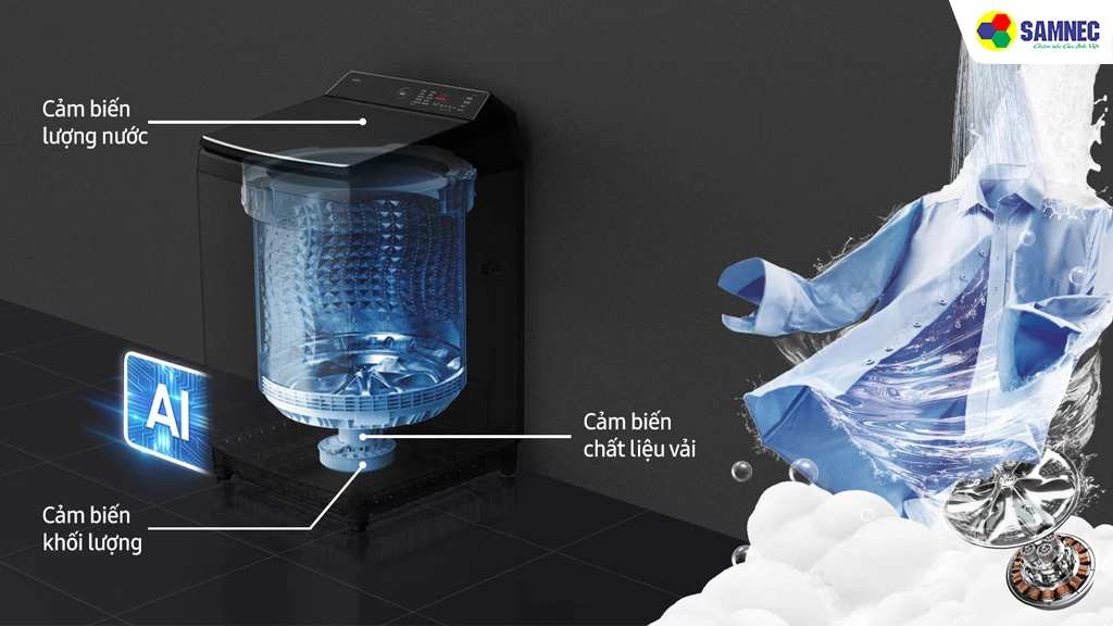 Máy giặt 19 kg Inverter Samsung WA80F19B9BSV - Công nghệ giặt