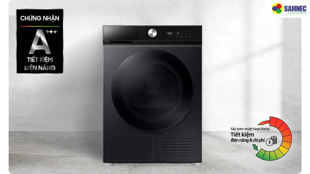 Máy sấy bơm nhiệt 10 Kg Samsung DV10BB9440GBSV- Công nghệ sấy bơm nhiệt