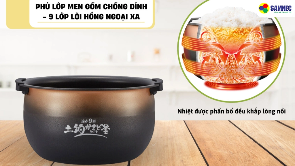 Nồi cơm điện tử cao tần áp suất 1.8 lít Tiger JPC-W18W-KM- Công nghệ nấu