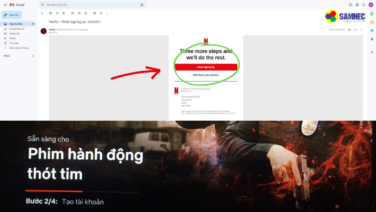 Xác nhận tài khoản đăng ký Netflix trên tivi thông minh