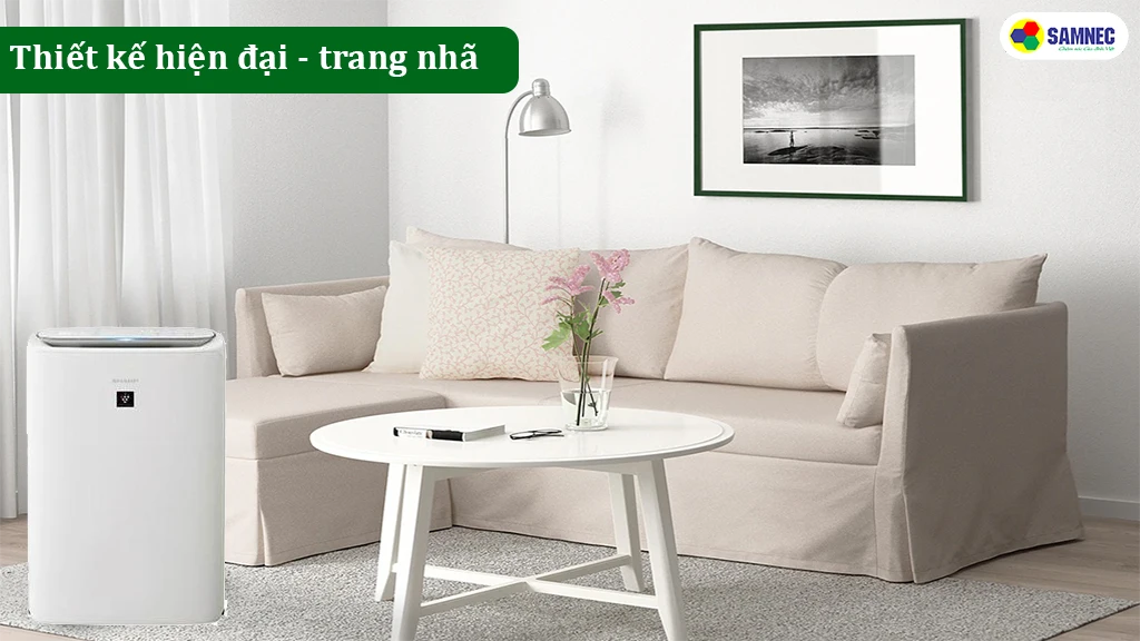 Thiết kế máy lọc không khí tạo ẩm Sharp KI-N40V-W