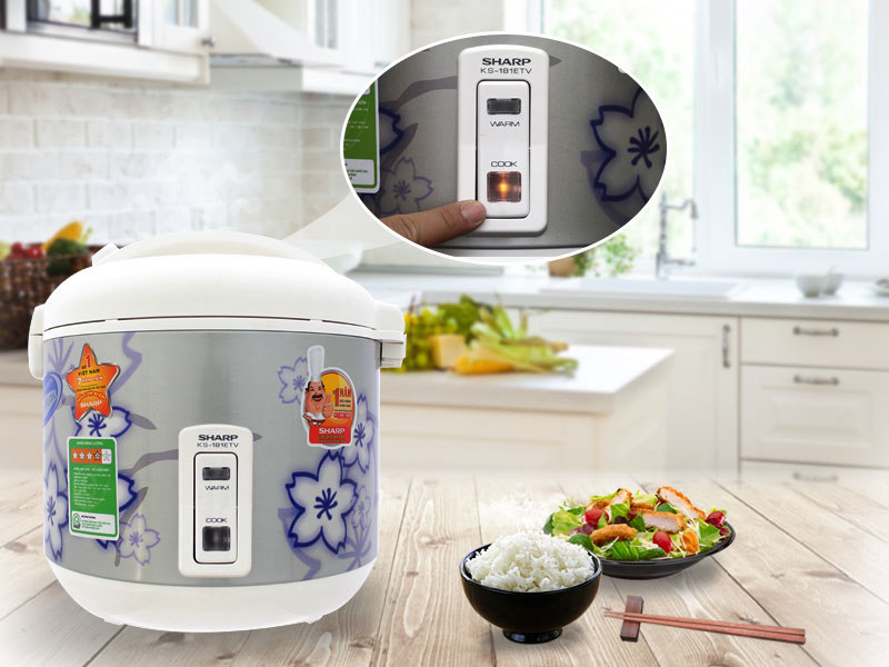 Nồi cơm điện Sharp 1.8 lít KS-181ETV Nồi cơm điện Sharp 1.8 lít KS-181ETV