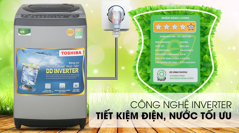 Máy giặt Toshiba Inverter 9 Kg AW-DJ1000CV(SK)