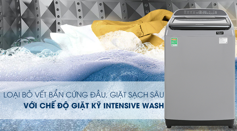 Máy giặt Samsung Inverter 8.5 kg WA85T5160BY/SV-Đánh bay dễ dàng vết bẩn cứng đầu nhờ công nghệ Intensive Wash Máy giặt Samsung Inverter 8.5 kg WA85T5160BY/SV-Đánh bay dễ dàng vết bẩn cứng đầu nhờ công nghệ Intensive Wash