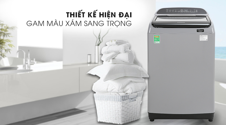 Máy giặt Samsung Inverter 8.5 kg WA85T5160BY/SV-Thiết kế sang trọng với nắp kính chịu lực, bảng điều khiển tiếng Việt dễ sử dụng Máy giặt Samsung Inverter 8.5 kg WA85T5160BY/SV-Thiết kế sang trọng với nắp kính chịu lực, bảng điều khiển tiếng Việt dễ sử dụng