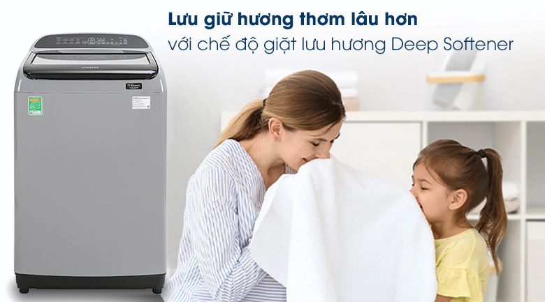 Máy giặt Samsung Inverter 9 kg WA90T5260BY/SV - Giặt lưu hương Máy giặt Samsung Inverter 9 kg WA90T5260BY/SV - Giặt lưu hương