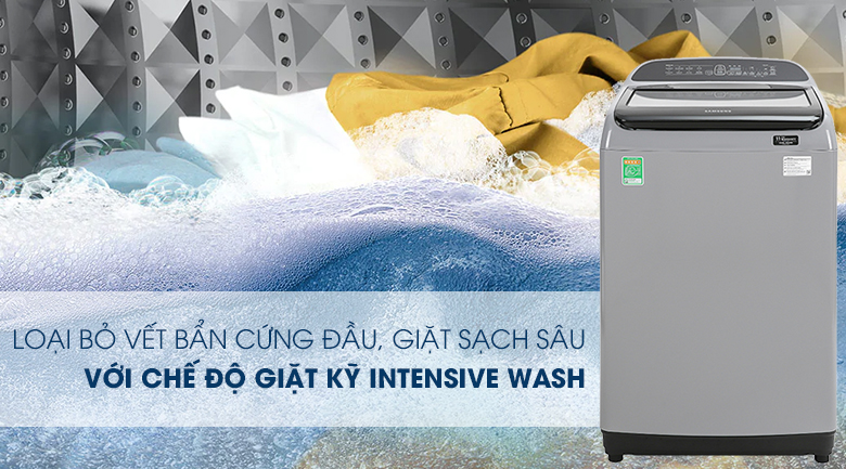Máy giặt Samsung Inverter 9 kg WA90T5260BY/SV - Intensive Wash Máy giặt Samsung Inverter 9 kg WA90T5260BY/SV - Intensive Wash