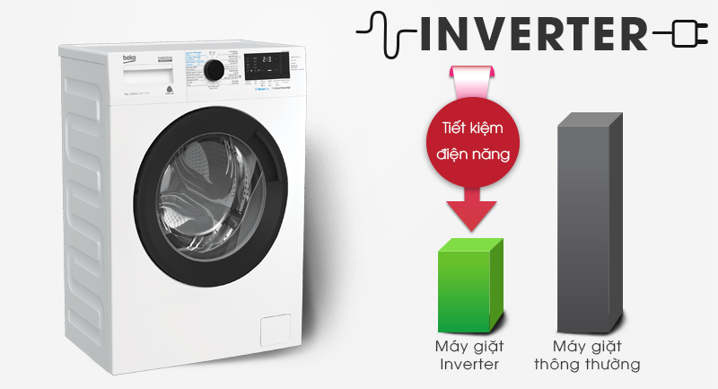 Máy giặt Beko Inverter 8 kg WCV8612XB0ST-Tiết kiệm điện, nước nhờ công nghệ Inverter Máy giặt Beko Inverter 8 kg WCV8612XB0ST-Tiết kiệm điện, nước nhờ công nghệ Inverter