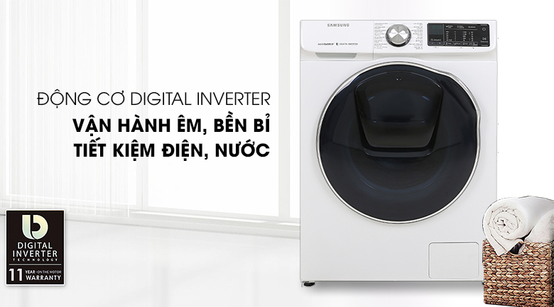 Máy giặt sấy Samsung AddWash Inverter 10.5 kg WD10N64FR2W/SV - Digital Inverter Máy giặt sấy Samsung AddWash Inverter 10.5 kg WD10N64FR2W/SV - Digital Inverter