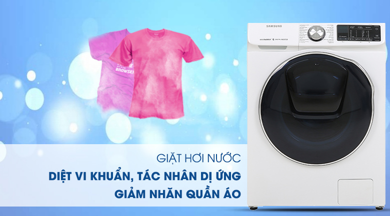 Máy giặt sấy Samsung AddWash Inverter 10.5 kg WD10N64FR2W/SV - Giặt hơi nước Máy giặt sấy Samsung AddWash Inverter 10.5 kg WD10N64FR2W/SV - Giặt hơi nước