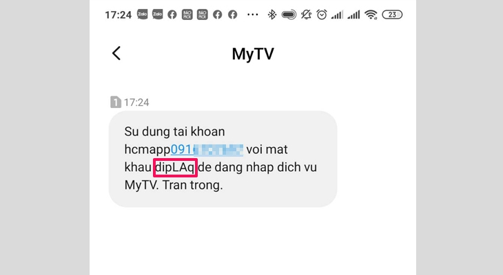 Mật khẩu tài khoản gửi hình thức tin nhắn Mật khẩu tài khoản gửi hình thức tin nhắn