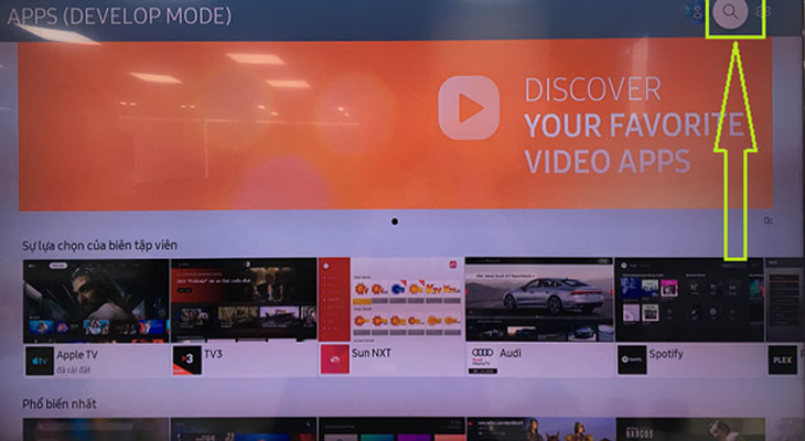 Cách nhận khuyến mãi ứng dụng MyTV trên tivi Samsung - chọn app mở kho ứng dụng Cách nhận khuyến mãi ứng dụng MyTV trên tivi Samsung - chọn app mở kho ứng dụng