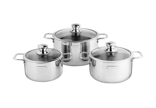 Bộ nồi Inox 3 lớp đáy liền Elmich Trimax 2105OL classic size 16,20,24cm
