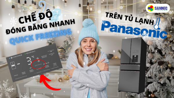 Chế độ đóng băng nhanh (Quick Freezing) trên tủ lạnh Panasonic