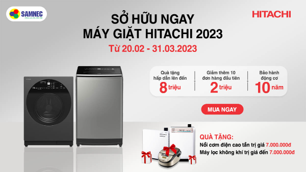 Chương trình khuyến mại máy giặt Hitachi