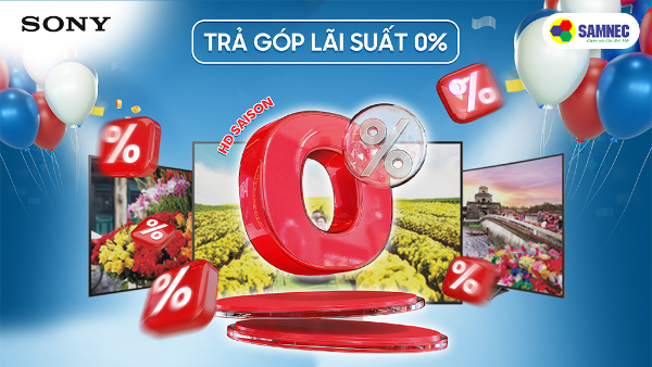 Mua trả góp tivi Sony Bravia – Lãi suất 0% 