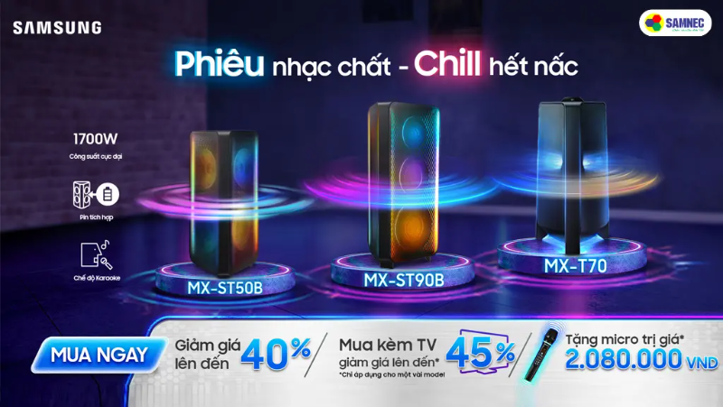Mua Loa Tháp Samsung Nhận Ngay Bộ Micro Karaoke Cực Chất