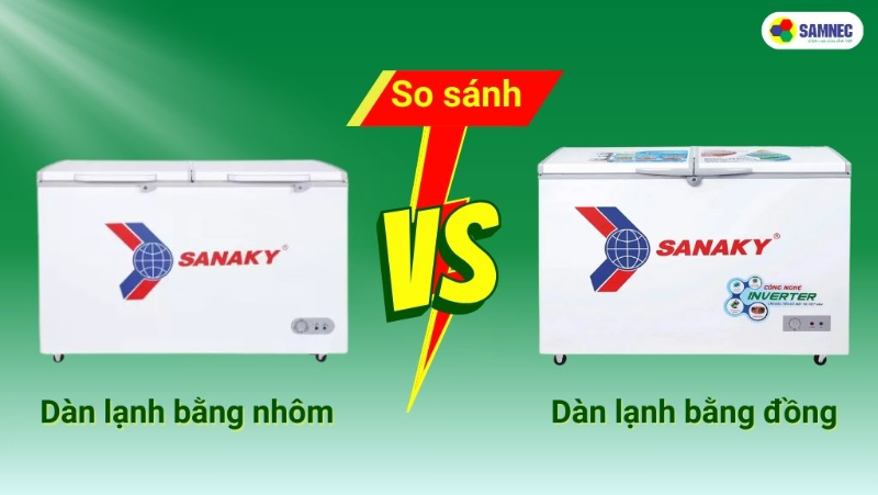 So sánh tủ đông dàn lạnh bằng đồng và nhôm. Nên mua loại nào?