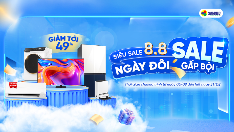 Siêu Sale 8.8 – Ngày Đôi Sale Gấp Bội