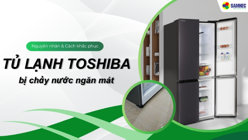 Tủ lạnh Toshiba bị chảy nước ngăn mát: Nguyên nhân và cách khắc phục