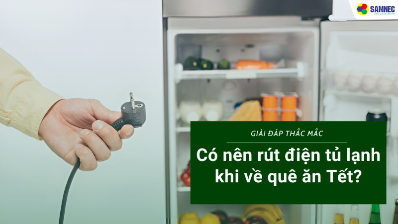 Có nên rút điện tủ lạnh khi về quê ăn Tết không? Giải đáp thắc mắc chi tiết