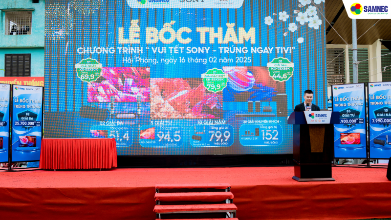 Tổng kết lễ bốc thăm trúng thưởng Sony 2025 - Điện máy Samnec 