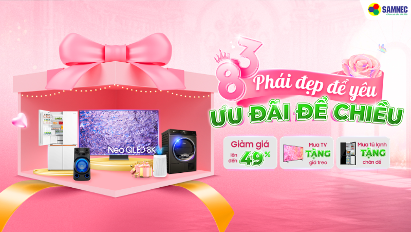 Khuyến mại 8/3 – Phái đẹp để yêu – Ưu đãi để chiều