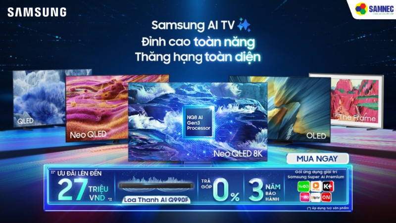 Đến Samnec Sắm TV Samsung LU 2025 Nhận Quà Cực Hấp Dẫn