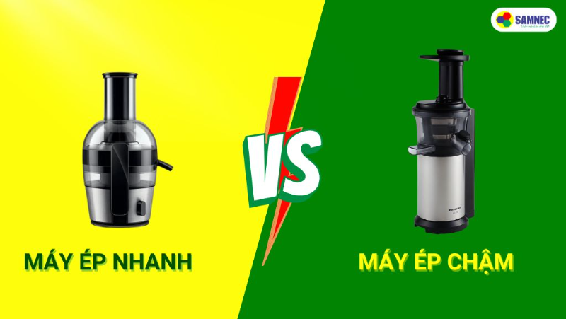 So sánh máy ép chậm và nhanh. Nên chọn mua loại nào phù hợp?
