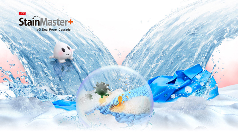 Công nghệ giặt nước nóng StainMaster+ có trong máy giặt Panasonic