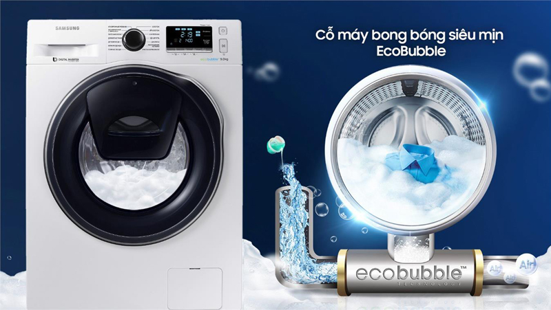 Công nghệ Eco Bubble độc quyền trong máy giặt Samsung