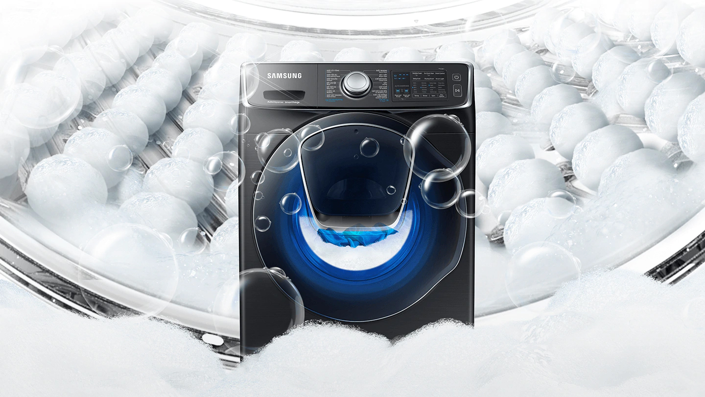 Máy giặt sấy Samsung: Giặt giũ – Sạch sâu, Tiết kiệm, Tiện lợi