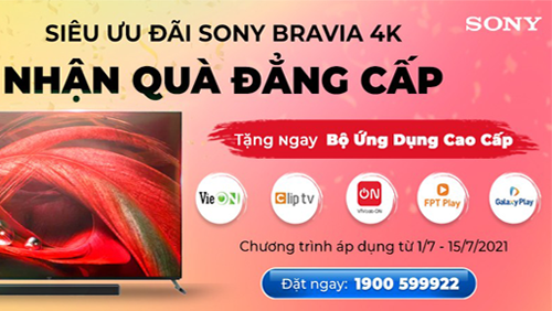 Nhận quà đẳng cấp khi mua Sony Bravia