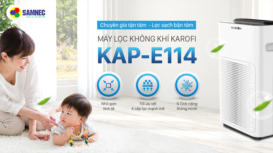 Các đặc điểm nổi bật của máy lọc không khí Karofi KAP-E114