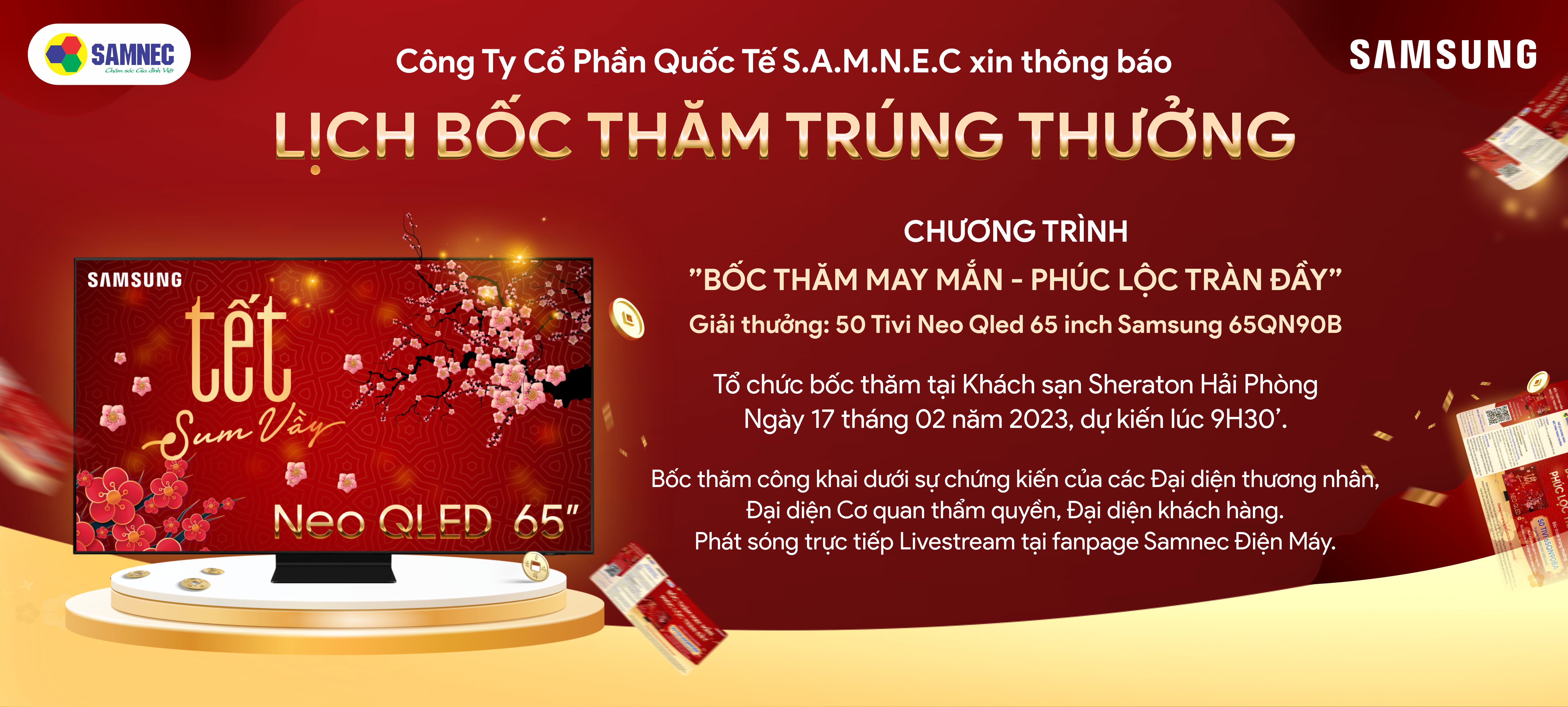 Khai xuân tưng bừng cùng chương trình: “BỐC THĂM MAY MẮN – PHÚC LỘC TRÀN ĐẦY”  